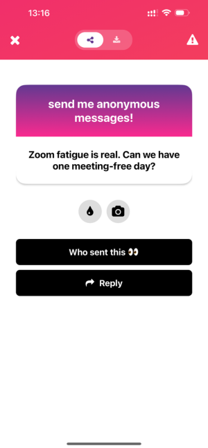 View &amp; Share Anonymous Messages with Friends
