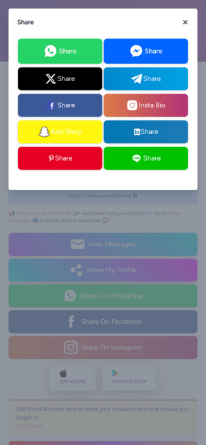Share Your Link &amp; Get Anonymous Messages Instantly